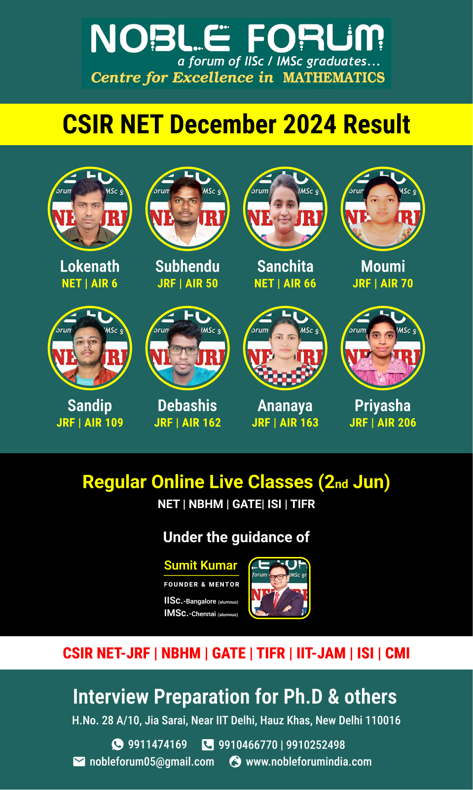 Sagnik _ NBHM 2025 RESULT